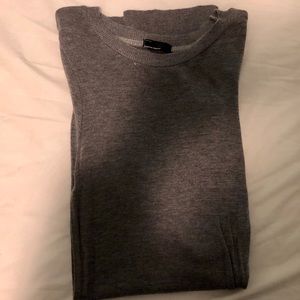 American Apparel Gray Long-Sleeved Knit Dress